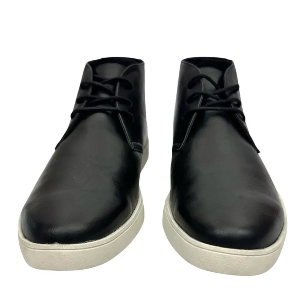 Alfani Barrett Black Leather Chukka Boots Men’s Size 10 M Macy’s Dress